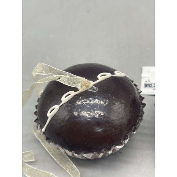 Kurt Adler sweets Christmas cup cake ornaments set of 2 squishy brown READ NEW - Picture 2 of 7